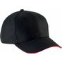 K-up Casquette avec sandwich contrasté - 6 panneaux black/red