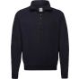 fruit of the loom Classic zip neck sweat deep_navy
