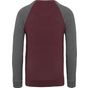 Kariban Sweat-shirt BIO bicolore col rond manches raglan homme wine_heather/grey_heather