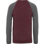 kariban Sweat-shirt BIO bicolore col rond manches raglan homme wine_heather/grey_heather