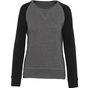 Kariban Sweat-shirt BIO bicolore col rond manches raglan femme grey_heather/black