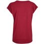 Build Your Brand Ladies Extended Shoulder Tee burgundy