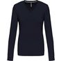 Kariban T-shirt col V manches longues femme - navy - 3XL