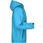 James&Nicholson Men´s Rain Jacket turquoise/iron_grey