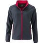 James&Nicholson Ladies´ Promo Softshell Jacket iron_grey/red