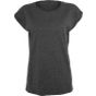 Build Your Brand Ladies Extended Shoulder Tee charcoal