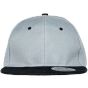 Result Bronx Original Flat Peak Snapback Dual Colour Cap heather_grey/black