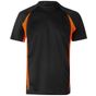 Velilla T-shirt technique bicolore - black/fluo_orange - XL