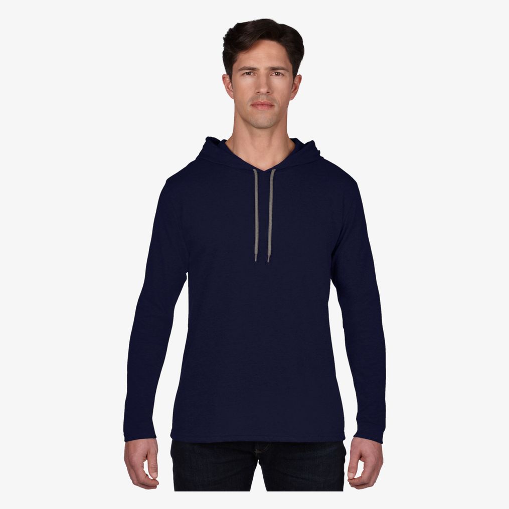 Adult Fashion Basic LS Hooded Tee anvil