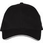Black&Match Casquette 6 pans black/silver