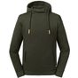 Russell-pure-organic Pure Organic High Collar Hooded Sweat dark_olive