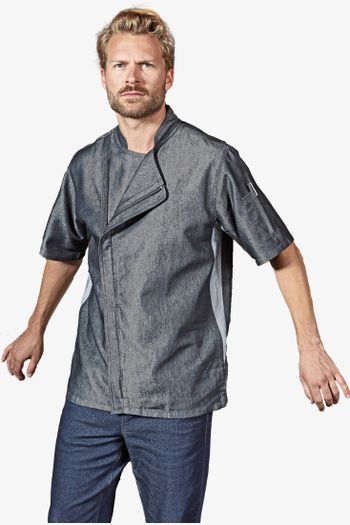 Image produit Veste de cuisinier à manches courtes et à fermeture zippée