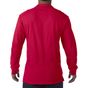 Gildan Premium Cotton Adult Double Piqué Polo LS red