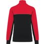 WK Designed To Work Sweat-shirt écoresponsable col zippé unisexe black/red