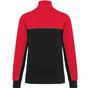 WK-Designed-To-Work Sweat-shirt écoresponsable col zippé unisexe black/red