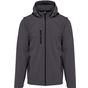 Kariban Veste Softshell 3 couches à capuche avec manches amovibles unisexe titanium