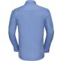 Russell Chemise en Popeline Polyester Coton cintrée manches longues homme corporate blue