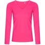 Xo by Promodoro Women´s V-Neck T-Shirt Longsleeve bright_rose