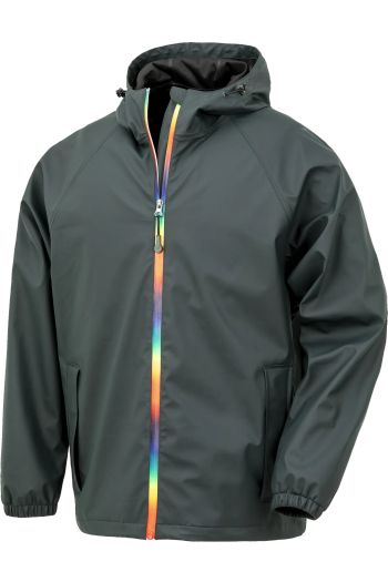Image produit Rainbow prism PU waterproof jacket with recycled backing