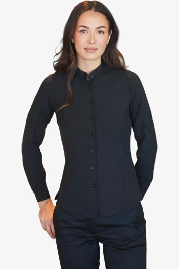 Image produit Ladies' mandarin shirt, roll-tab sleeve
