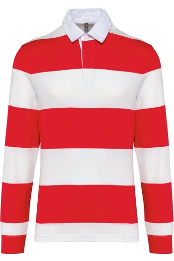 Image produit Polo rayé manches longues unisexe