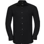 Russell Collection Men’s long sleeve fitted ultimate stretch shirt black