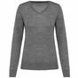 Kariban Premium Pull Mérinos col V femme grey_heather