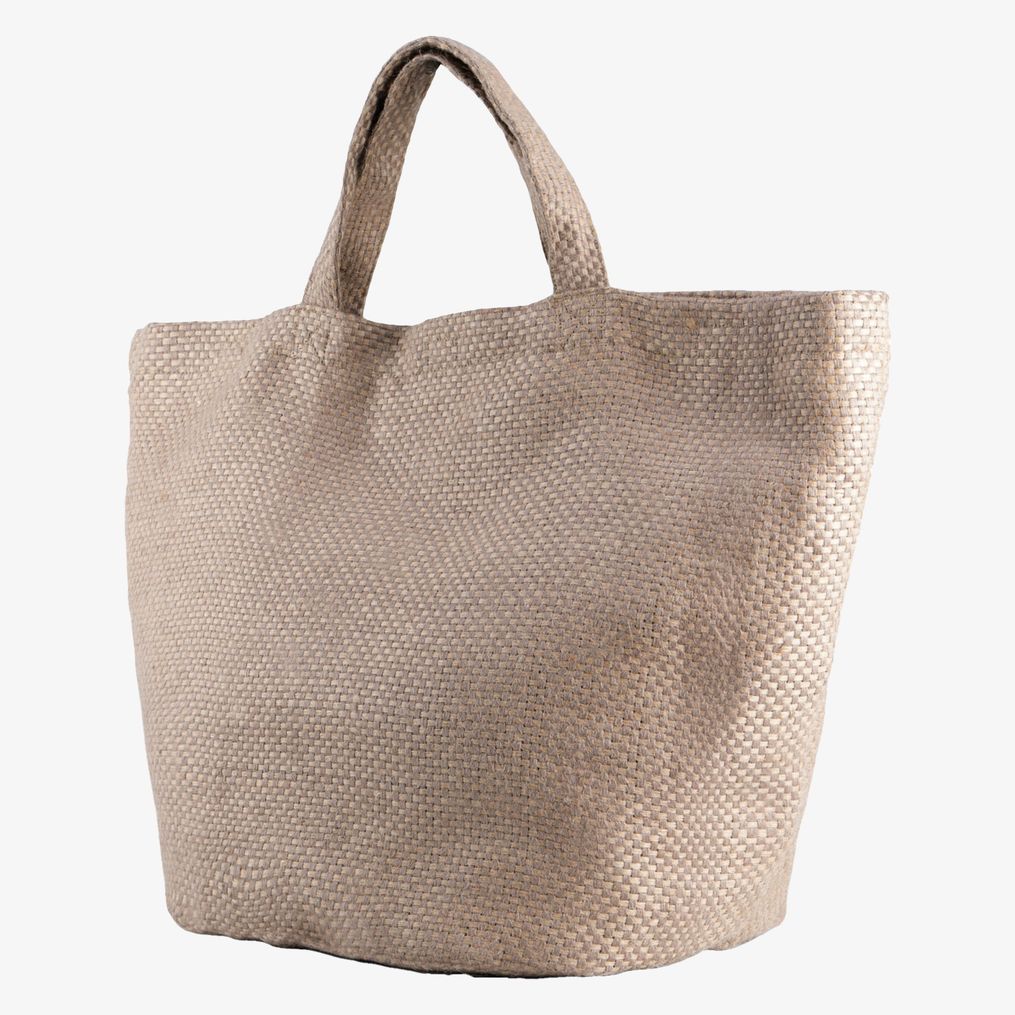 Sac cabas en toile de jute teint 100% naturel kimood