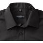 Russell Chemise en Popeline Polyester/Coton classique manches courtes homme black