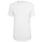 Build Your Brand Shaped Long Tee white