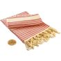 A&R Fouta Bodrum Hamamzz® Classic red / Cream