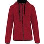 ProAct Veste capuche chinée femme red_melange