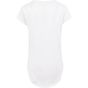 Build Your Brand Ladies Long Slub Tee white