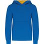Kariban Sweat-shirt capuche contrastée enfant light_royal_blue/yellow