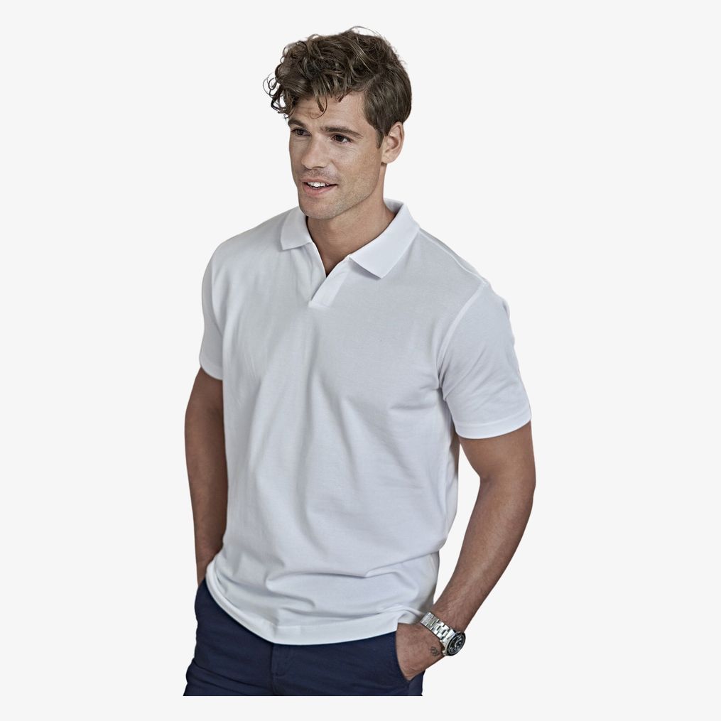 Luxury stretch v-neck polo tee jays