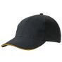 Myrtle Beach Light brushed Sandwich Cap black/gold_yellow