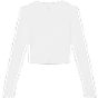 Bella Women's micro rib long sleeve baby tee solid_white_blend