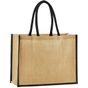 Westford Mill Tote bag classique en jute amidonné naturel natural/black