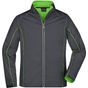 James&Nicholson Men´s Zip-Off Softshell Jacket iron_grey/green