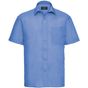 Russell Collection Men’s short sleeve classic polycotton poplin shirt corporate_blue