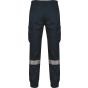 WK Designed To Work Pantalon cargo unisexe avec bas élastiqué et bande réfléchissante navy