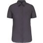 Kariban Chemise popeline polycoton manches courtes entretien facile femme zinc