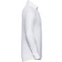 Russell Chemise à chevrons cintrée manches longues homme white