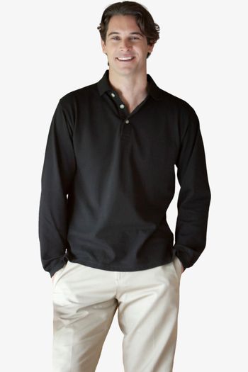 Image produit Polo piqué manches longues HENBURY