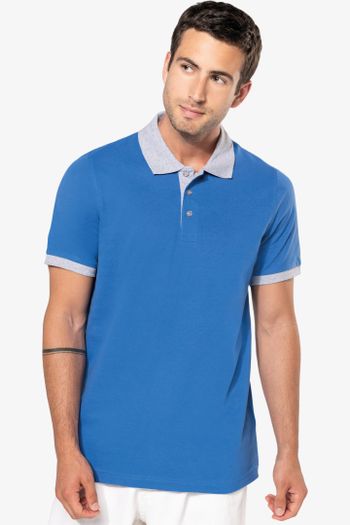 Image produit Polo piqué bicolore homme