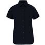Kariban Chemise coton / élasthanne manches courtes femme navy