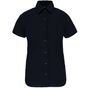 kariban Chemise coton / élasthanne manches courtes femme navy