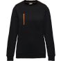 WK Designed To Work Sweat-shirt Day To Day zip poche contrastée unisexe black/orange