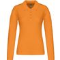 Kariban Polo piqué manches longues femme  orange