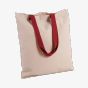 Kimood Sac shopping plat en toile avec poignées contrastées